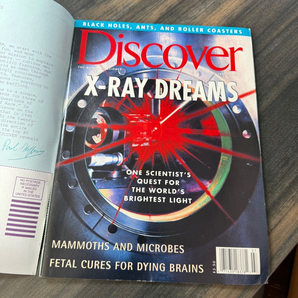 Discover Magazine July 1995 X Ray Dreams Science Black Holes Ants Roller Coaster